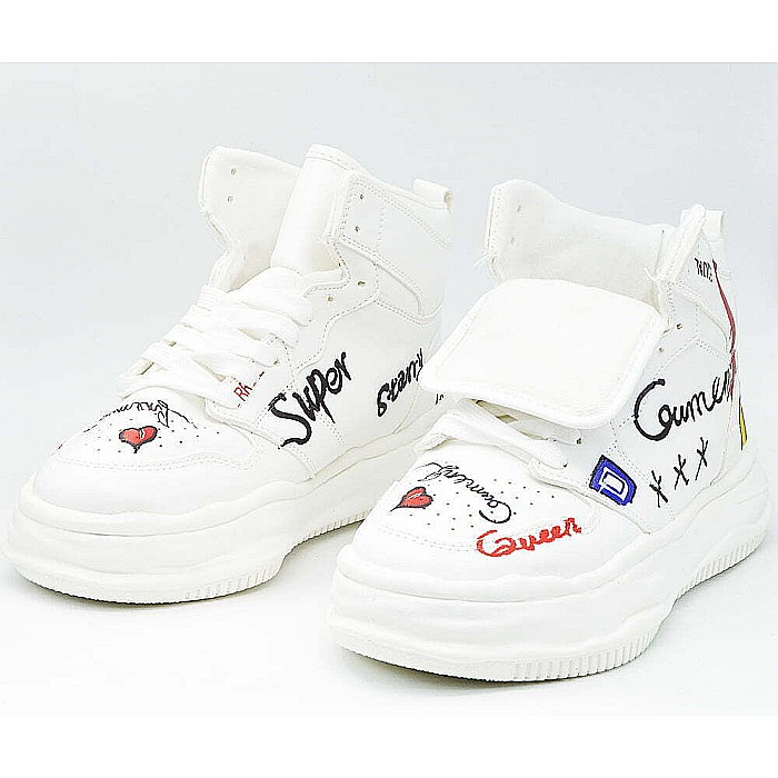 Sneakers Dama MBrands cu talpa flexibila, HI Tops, Queen [5]