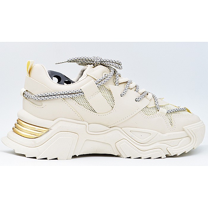 Sneakers Dama MBrands cu talpa flexibila, masiva ,culoare crem , nr 37 [2]