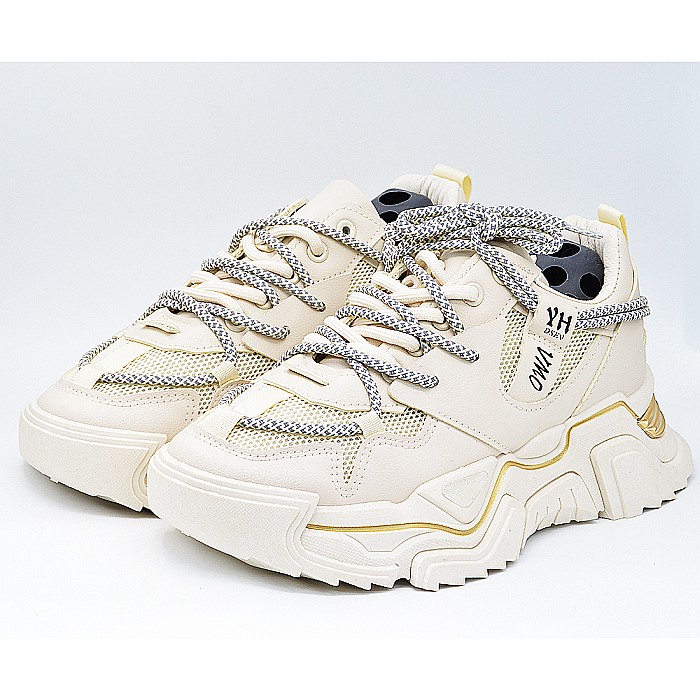 Sneakers Dama MBrands cu talpa flexibila, masiva ,culoare crem , nr 37 [3]