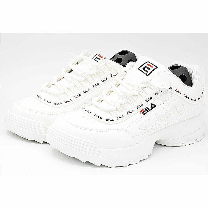 Sneakers Dama MBrands cu talpa flexibila si masiva, alb cu scris negru [5]