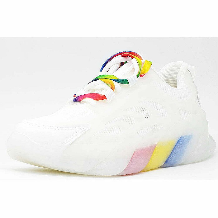 Sneakers Dama MBrands cu talpa flexibila, Tricolor, alb 1150 [7]