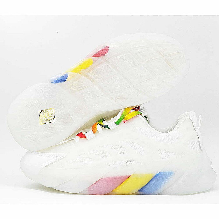 Sneakers Dama MBrands cu talpa flexibila, Tricolor, alb 1150 [5]