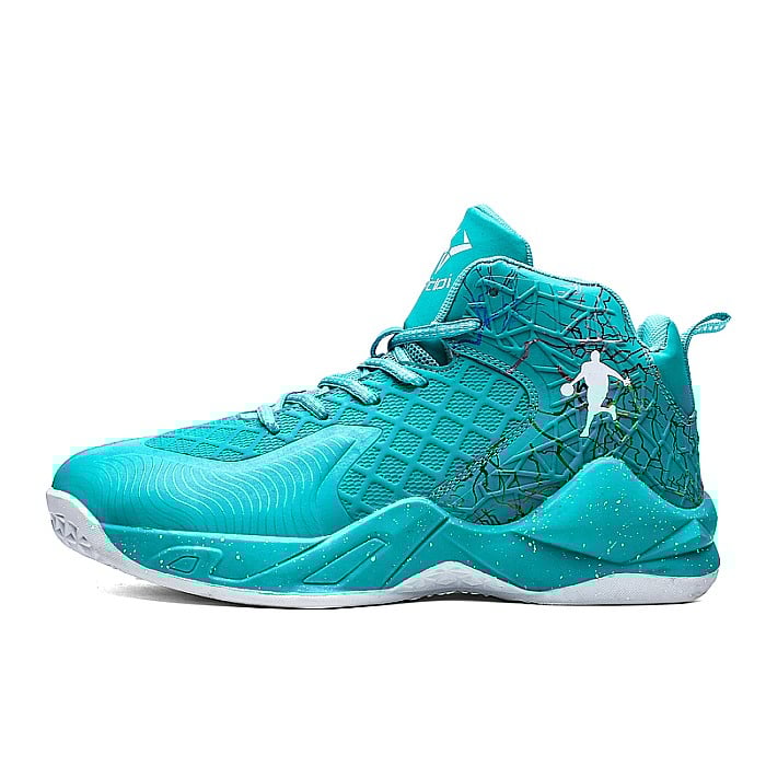 Sneakers pentru baschet MBrands, turcoaz si pereche sosete [2]