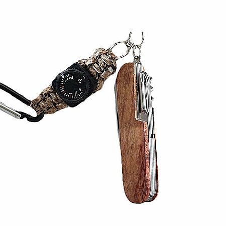 Breloc MBrands, cu termometru, paracord si carabina [2]