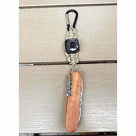 Breloc MBrands, cu termometru, paracord si carabina [4]