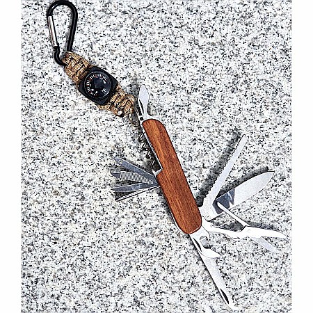 Breloc MBrands, cu termometru, paracord si carabina [5]