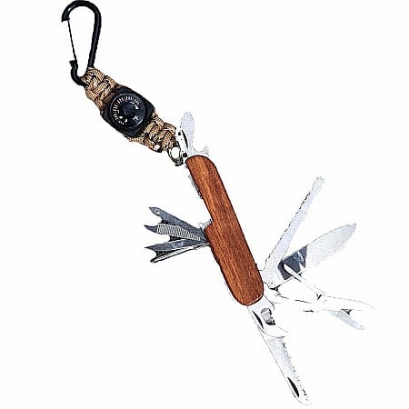 Idei Cadouri - Breloc MBrands, cu termometru, paracord si carabina