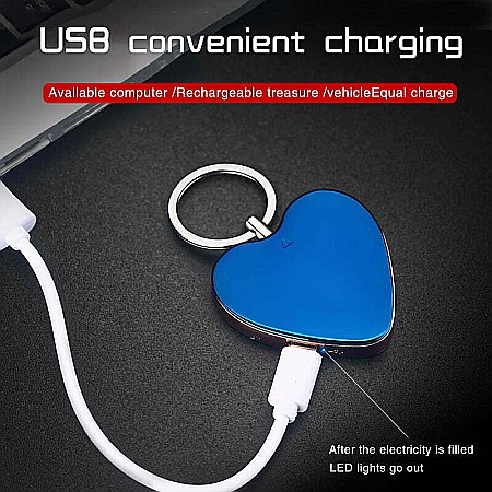 Bricheta breloc MBrands in forma de inima, Antivant, Fara Gaz ,incarcare USB [7]