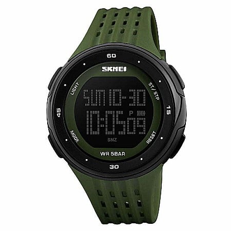 Ceas barbatesc SKMEI army green digital Quartz waterproof pentru inot [0]