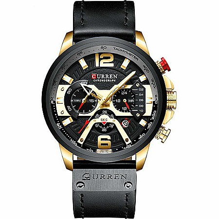 Ceas barbati Curren 8329 chronograf , calendar, indici luminosi, curea piele naturala [1]