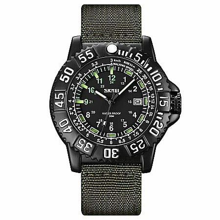 Ceas de barbati Army SKMEI 9281 data, tahimetru, military, indici fosforescenti [0]