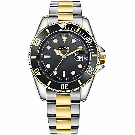 Ceas de barbati din inox MBrands desing clasic, afisaj data , mecanism japonez quartz, bezel rotativ [0]