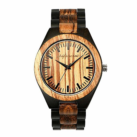 Ceas de barbati Shifenmei din lemn, curea din lemn, mecanism quartz Miyota 2035 [0]