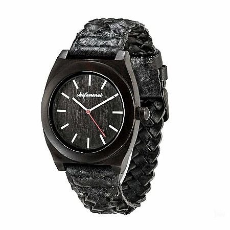 Ceas de  barbati Shifenmei din lemn, curea din piele naturala, mecanism quartz Miyota 2035 [0]