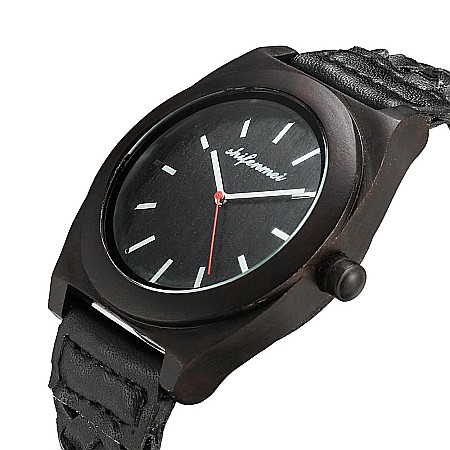 Ceas de  barbati Shifenmei din lemn, curea din piele naturala, mecanism quartz Miyota 2035 [2]