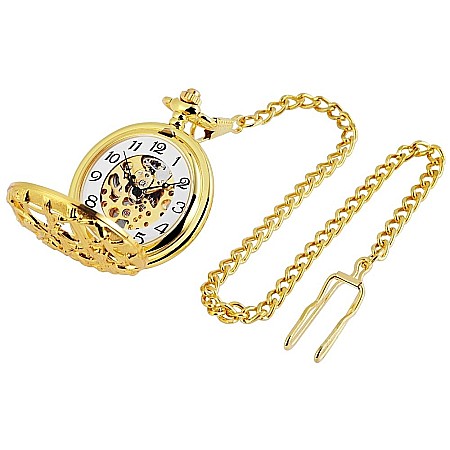 Ceas de buzunar Mbrands mecanic vintage, design palmier [1]