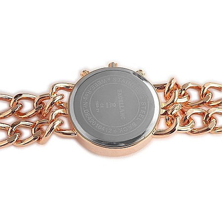 Ceas de dama Excellanc , curea zale, roz gold [2]