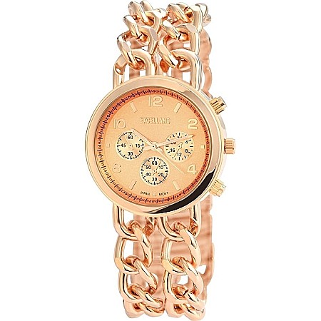 Ceas de dama Excellanc , curea zale, roz gold [0]