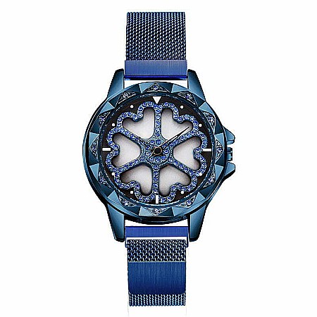 Ceasuri Dama - Ceas de dama Sanda, cadran in forma de inimioare rotative 360 grade bratara milaneza inchidere magnetica
