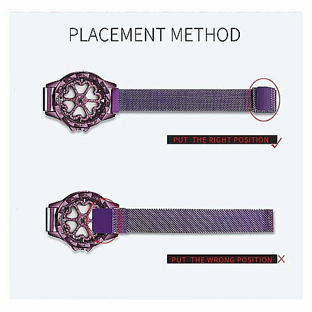 Ceas de dama Sanda, cadran in forma de inimioare rotative 360 grade bratara milaneza inchidere magnetica [4]