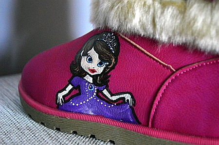 Cizme copii mbrands imblaniti , model UGG , pictura handmade, masura 30 [3]