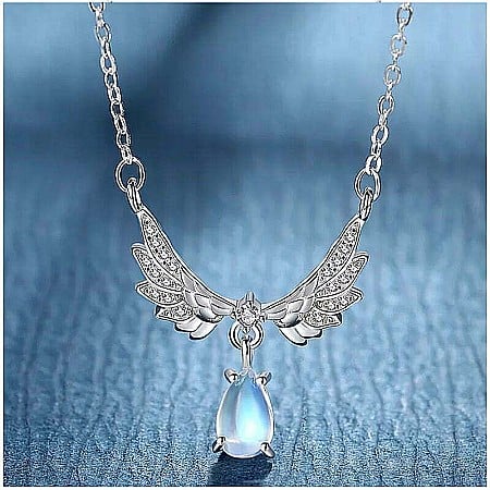Colier din argint 925 MBrands de dama cu pandantiv in forma aripilor de inger cu cristal zirconiu [0]
