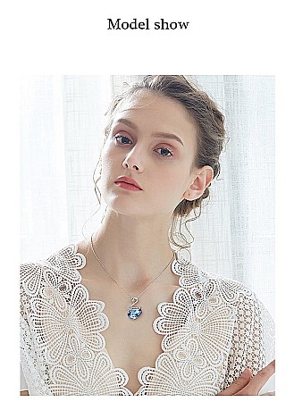 Colier MBrands din argint 925  cu Pandantiv cristal austria, forma lebada [1]