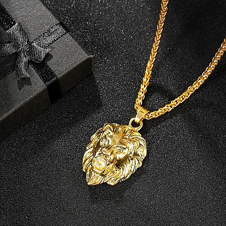 Colier MBrands , lant cu pandantiv in forma unui cap de leu [5]