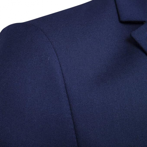 Costum barbati Mbrands bleumarin cu 3 piese, inchidere 1 nasture [5]