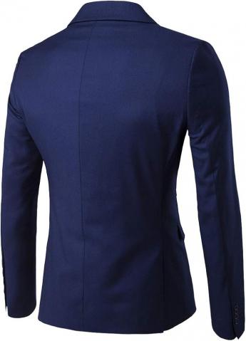 Costum barbati Mbrands bleumarin cu 3 piese, inchidere 1 nasture [3]