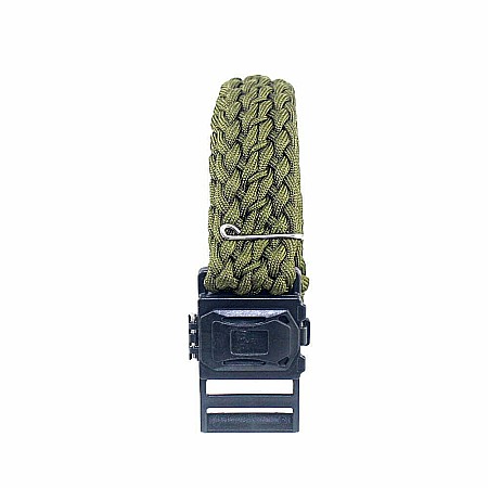 Curea tactica MBrands, supravietuire, din paracord, catarama cu busola, cremene, mini kit medical, mini kit pescuit [3]