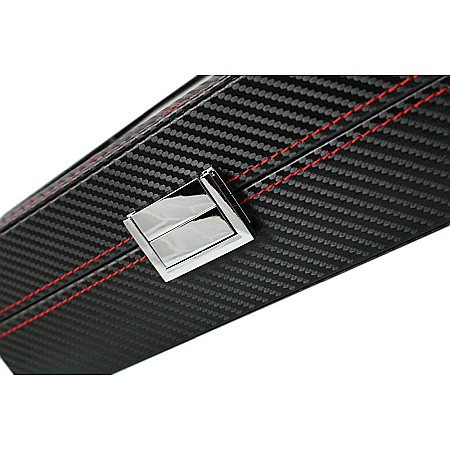 Cutie neagra pentru 10 ceasuri portabila MBrands, design carbon [1]