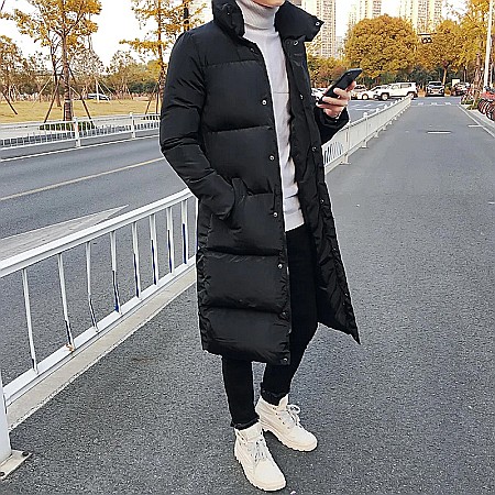 Geaca de iarna lunga MBrands, impermeabila, negru [1]