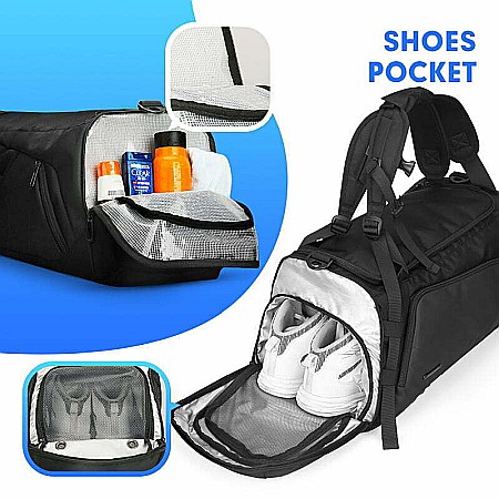 Geanta de voiaj tip rucsac 3 in 1 Mark Ryden, impermeabila , compartiment adidasi, compartiment lateral izolat produse umede [2]