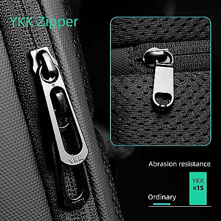 Geanta umar Smart Mark Ryden USB, impermeabila , buzunar pentru ipad 9.7 inch , negru , 32X20x12 cm [5]