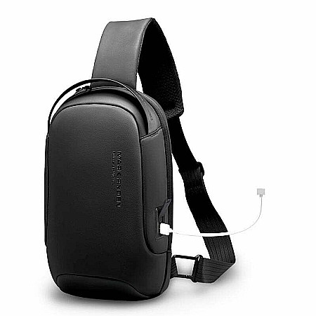 Rucsac | Geanta - Geanta umar Smart Mark Ryden USB, impermeabila , buzunar pentru ipad 9.7 inch , negru , 32X20x12 cm