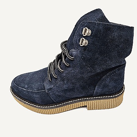 Ghete ESPRIT 108EK1W009, culoare bleumarin, piele intoarsa [0]