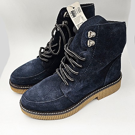 Ghete ESPRIT 108EK1W009, culoare bleumarin, piele intoarsa [2]