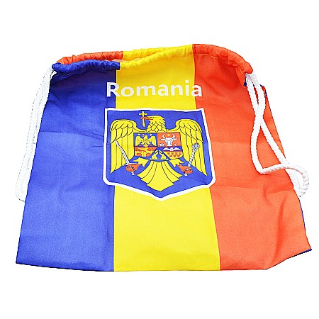 Rucsac | Geanta - Ghiozdan tip sac cu Romania