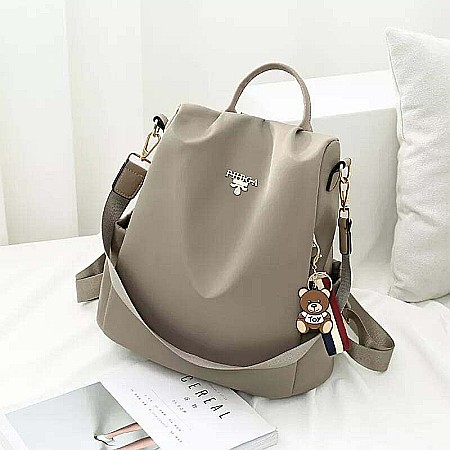 Ghiozdan de dama MBrands 2 in 1, impermeabil , antifurt , breloc ursulet [1]