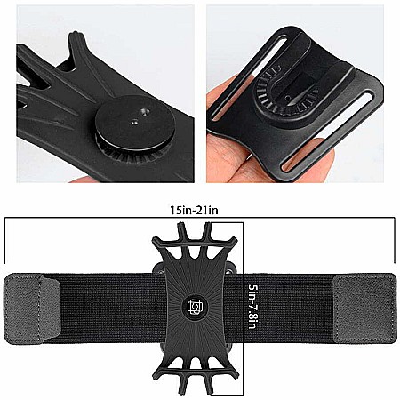 Husa Mbrands banderola telefon pentru brat/mana pentru alergat cu 360° rotire, Armband suport pentru brat smartphone jogging [1]
