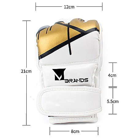 Manusi MMA Mbrands, culoare alb, intre 8oz-10oz [4]