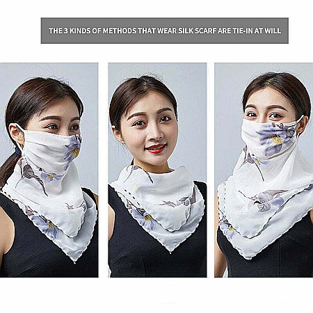 Masca protectie MBrands cu esarfa ,model floral [6]