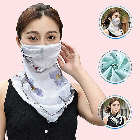 Masca protectie MBrands cu esarfa ,model floral [4]