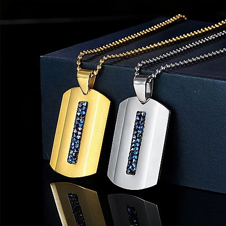 Medalion fashion military cu cristale barbatesc MBrands Dog Tag [5]