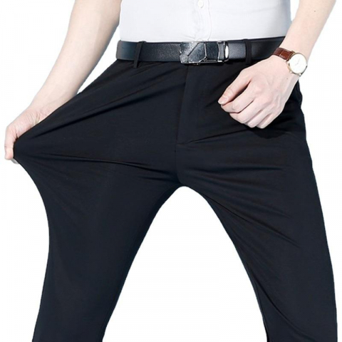 Costum Bărbați - Pantaloni elastici MBrands din matase de gheata