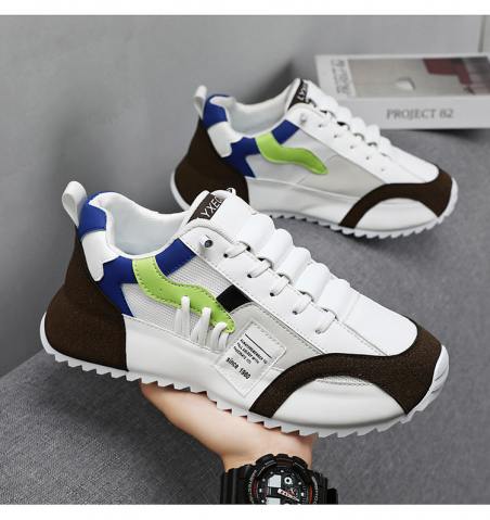 Pantofi sport, sneakers MBrands din piele sintetica, sireturi elastice [1]