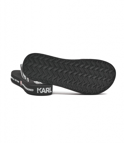 Slapi , papuci Karl Lagerfeld KOSTA Karnimal negru cu alb [2]