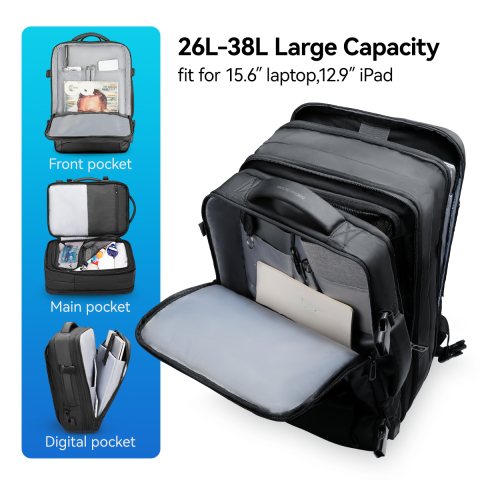 Rucsac barbati Mark Ryden MR9299_KR , laptop 17 inch, rezistent la apa, capacitate 39L [5]