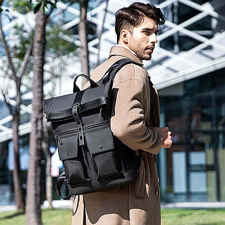 Rucsac barbati Mark Ryden retro pentru laptop cu extensie de 15 cm, impermeabil [6]